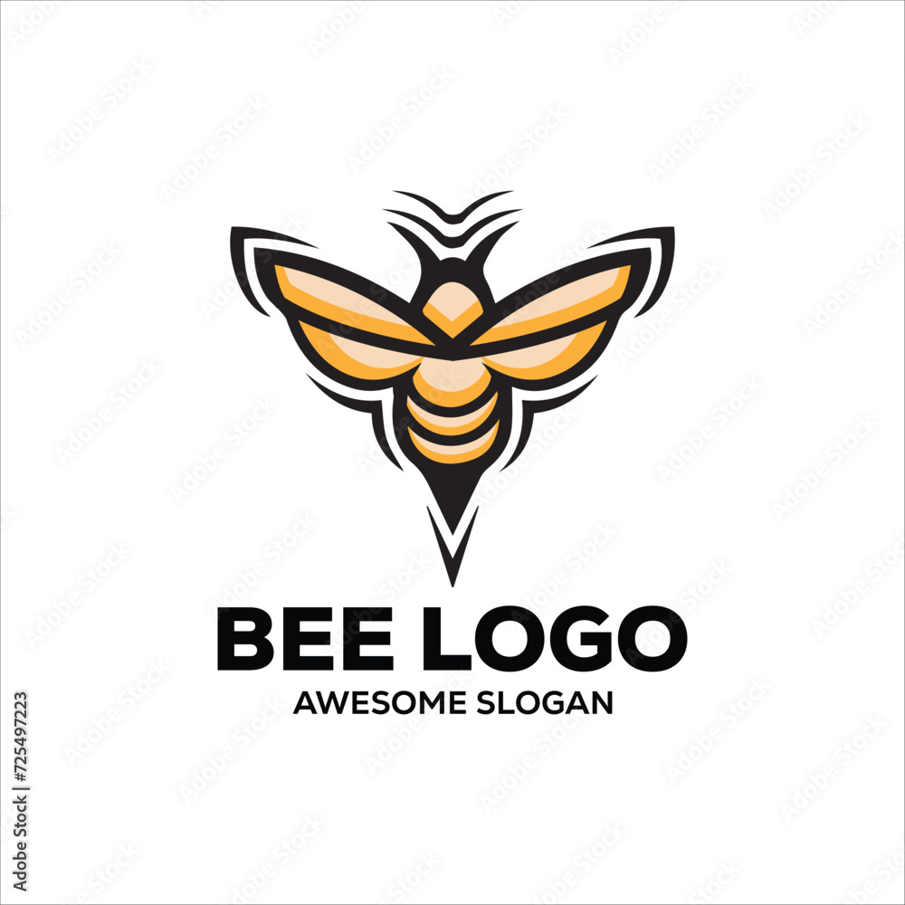 vector bee Animal illustration logo design Template