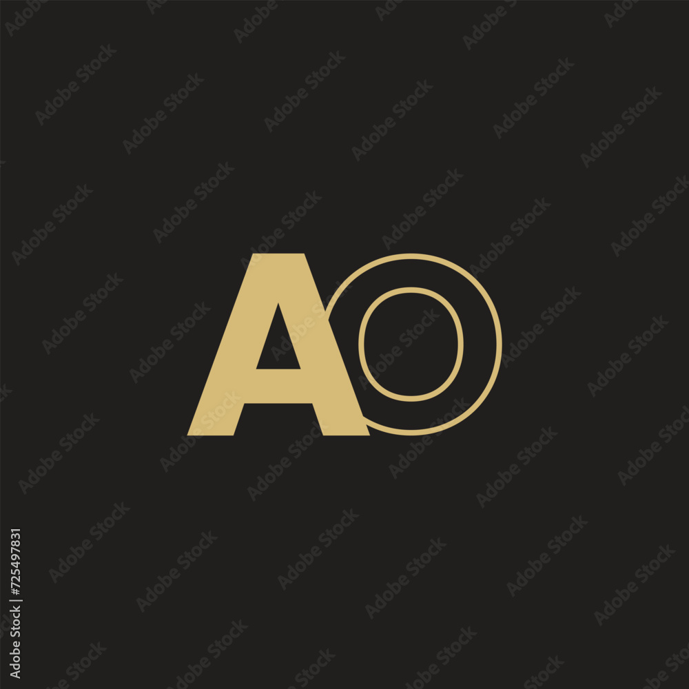 AO Letter monogram logo design template AO Letter monogram logo design template