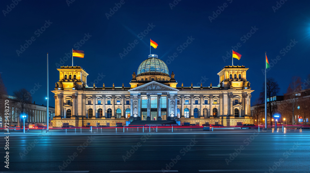 Germany Berlin Illuminated facade