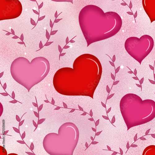 Valentine's Day seamless pattern design. Valentines print. (ID: 725500609)