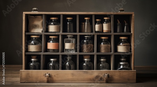 Wooden crate compartments for a variety of artisanal goods