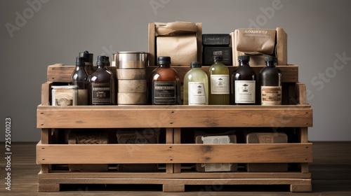 Rustic simplicity in crate for presenting artisanal products