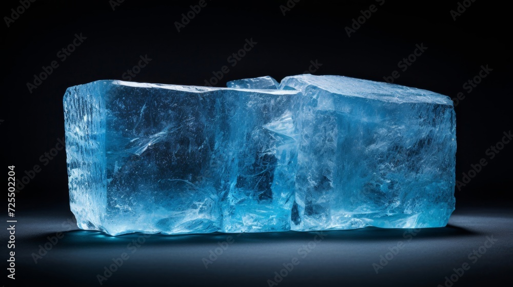Soft-lit natural crack ice block for skincare showcases Soft-lit natural crack ice block for skincare showcases