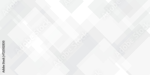 Square pattern on banner with shadow. Abstract white and grey color geometric background with copy space. Modern and minimal concept. You can use for cover, poster, banner web.