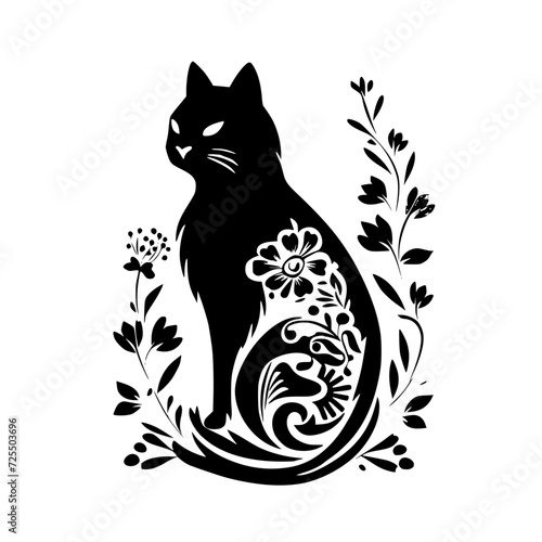 cat svg, cat floral svg, car lover svg, animal svg bundle, domestic pet svg, cat mom svg, cat bundle svg, cat mama svg, cat printable svg, flower svg, plant svg, floral svg, silhouette cat, cat, anima
