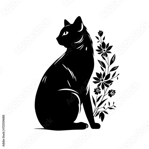 cat svg, cat floral svg, car lover svg, animal svg bundle, domestic pet svg, cat mom svg, cat bundle svg, cat mama svg, cat printable svg, flower svg, plant svg, floral svg, silhouette cat, cat, anima