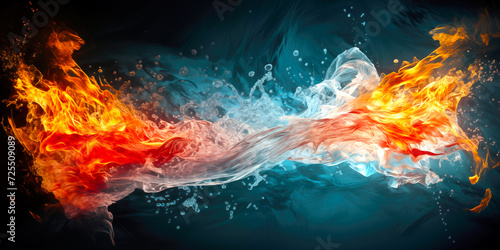 Explosion of colorful liquid. Background with colorful water. Texture with creative explosion. Bright paint scatters to sides