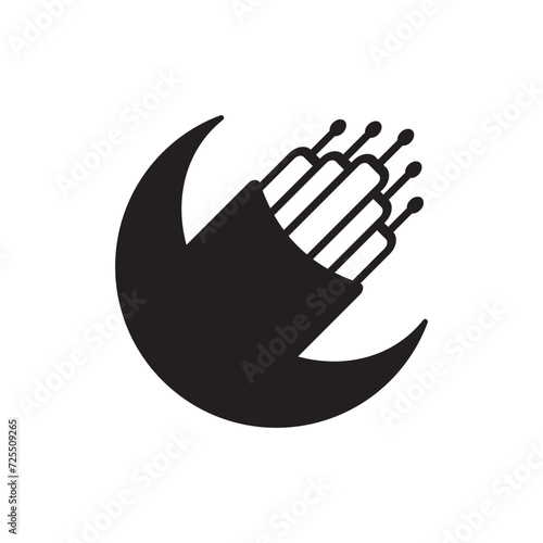 fiber optic cable icon. vector illustration symbol design