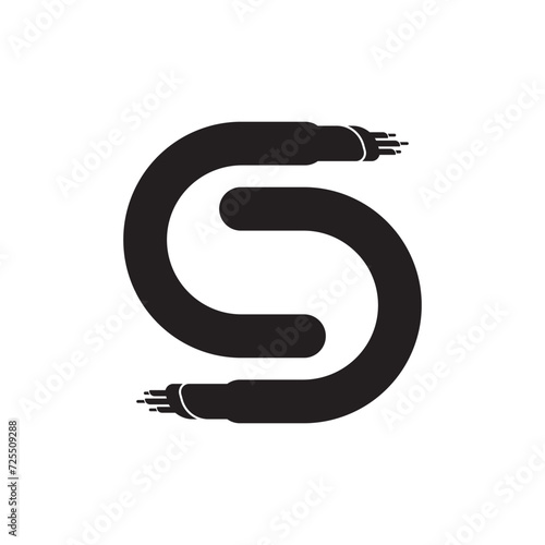 fiber optic cable icon. vector illustration symbol design