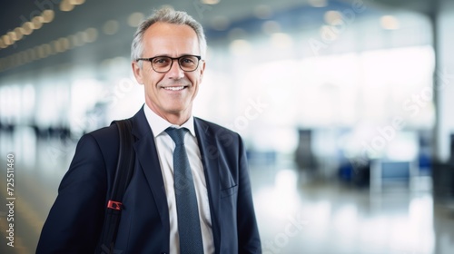 Aviation lawyer in airport ensuring regulated air travel legalities © javier