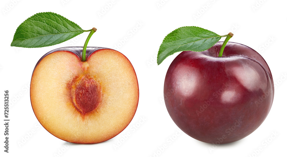 Fresh organic plum isolated Fresh organic plum isolated