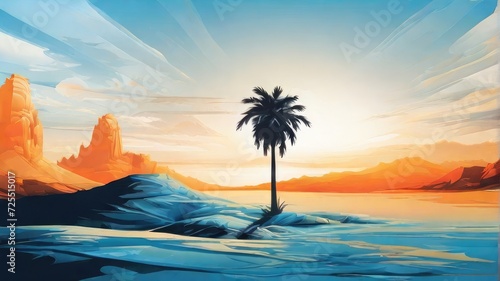 dates on desert illustration background