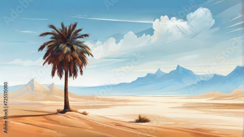 dates on desert illustration background