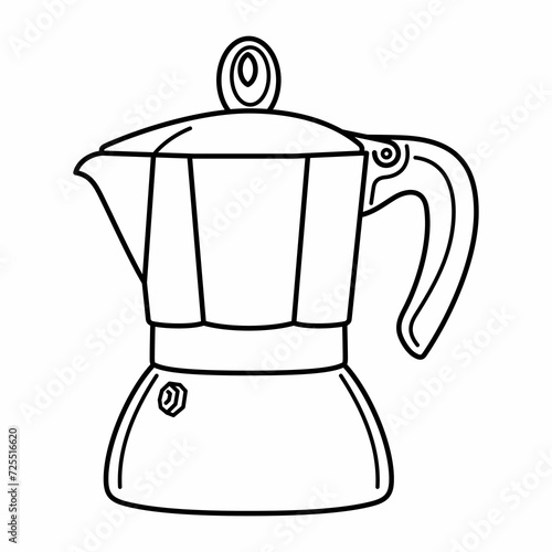Moka pot a stove-top coffee maker 