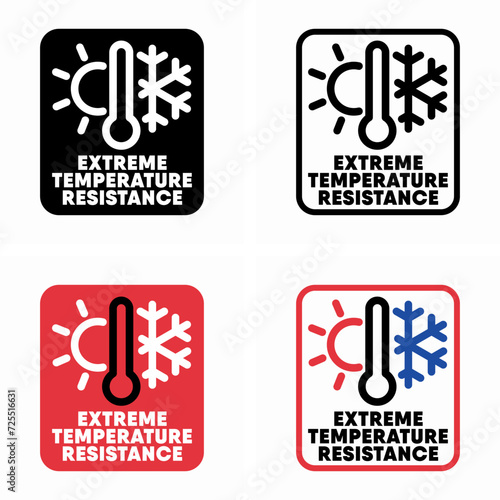 Extreme Temperature Resistance vector information sign