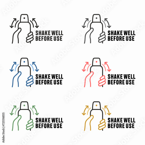 Shake Well Before Use information sign