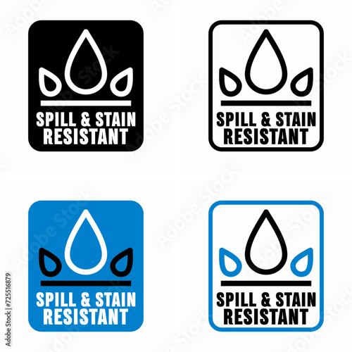 Spill and Stain Resistant vector information sign