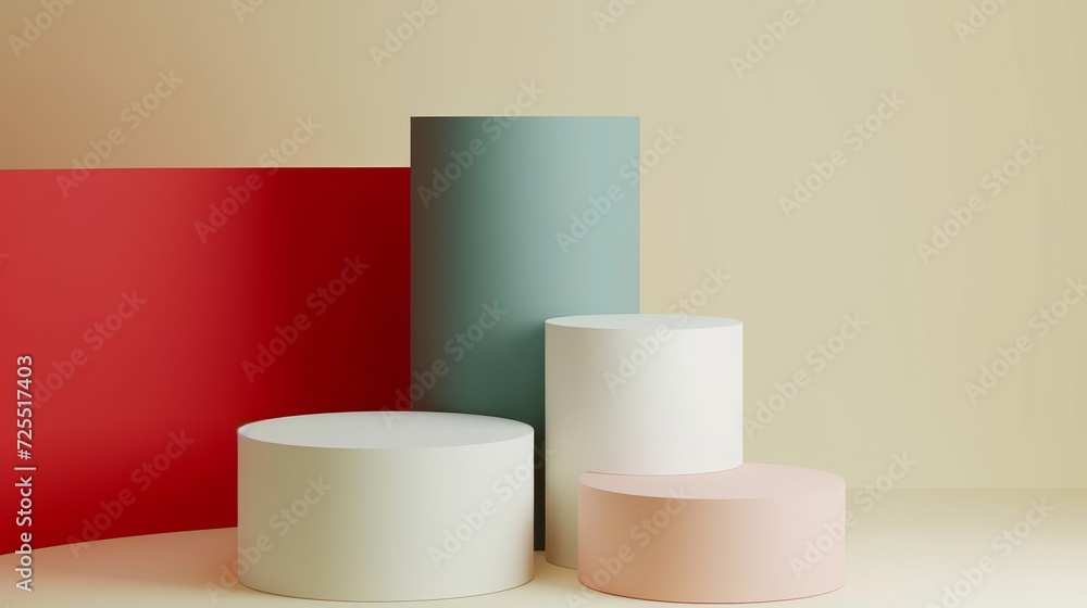 Modern podium display for product design. Abstract background with platform for product display.