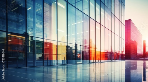 modern facade of an office building with lots of glass