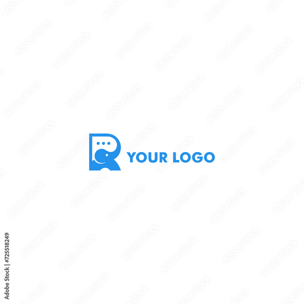 The concept of the letter L in the shape of a minimalist elephant containing a chat or reminder icon is suitable for an application logo The concept of the letter L in the shape of a minimalist elephant containing a chat or reminder icon is suitable for an application logo