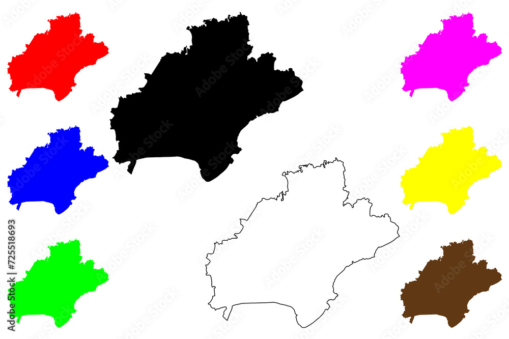 Jiaxing city (People's Republic of China, PRC) map vector illustration, scribble sketch Kashing Prefecture-level city map Jiaxing city (People's Republic of China, PRC) map vector illustration, scribble sketch Kashing Prefecture-level city map