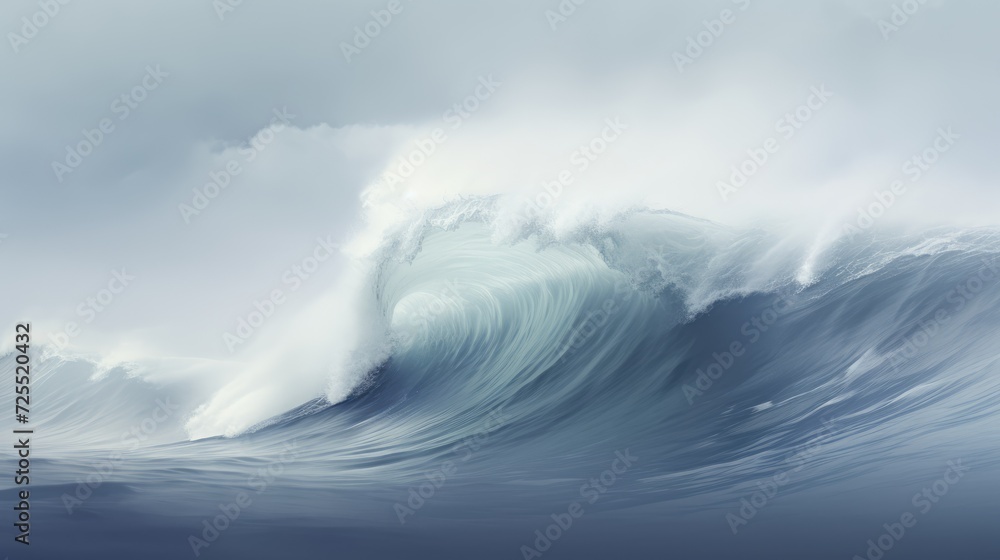 Huge wave breaking with a lot of spray and splash Huge wave breaking with a lot of spray and splash