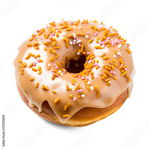 Caramel Donut on transparent background