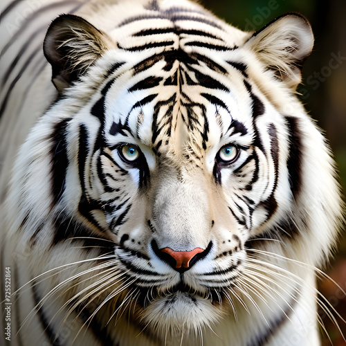 portrait of a tiger, a white tiger portrait, Generative AI  © RANA