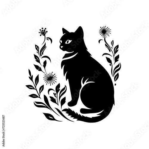 cat svg, cat floral svg, car lover svg, animal svg bundle, domestic pet svg, cat mom svg, cat bundle svg, cat mama svg, cat printable svg, flower svg, plant svg, floral svg, silhouette cat, cat, anima