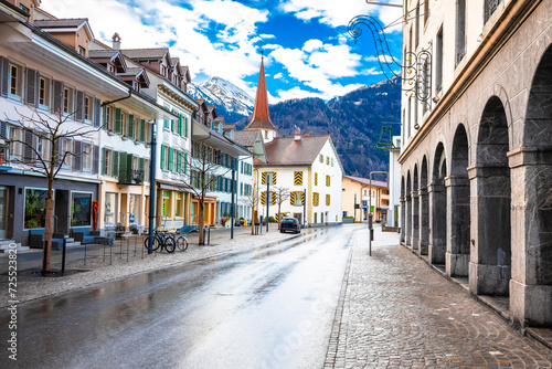 Town of Interlaken street view, Berner Oberland