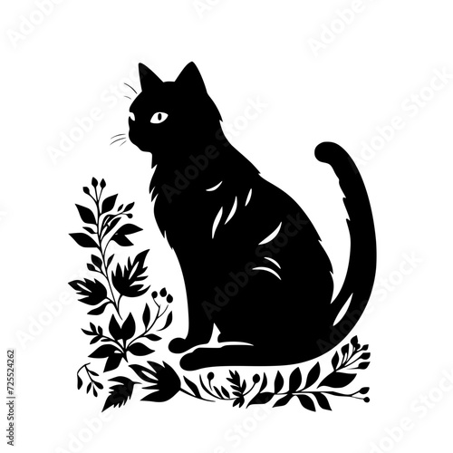 cat svg, cat floral svg, car lover svg, animal svg bundle, domestic pet svg, cat mom svg, cat bundle svg, cat mama svg, cat printable svg, flower svg, plant svg, floral svg, silhouette cat, cat, anima