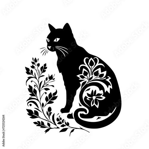 cat svg, cat floral svg, car lover svg, animal svg bundle, domestic pet svg, cat mom svg, cat bundle svg, cat mama svg, cat printable svg, flower svg, plant svg, floral svg, silhouette cat, cat, anima