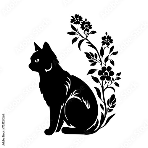 cat svg, cat floral svg, car lover svg, animal svg bundle, domestic pet svg, cat mom svg, cat bundle svg, cat mama svg, cat printable svg, flower svg, plant svg, floral svg, silhouette cat, cat, anima