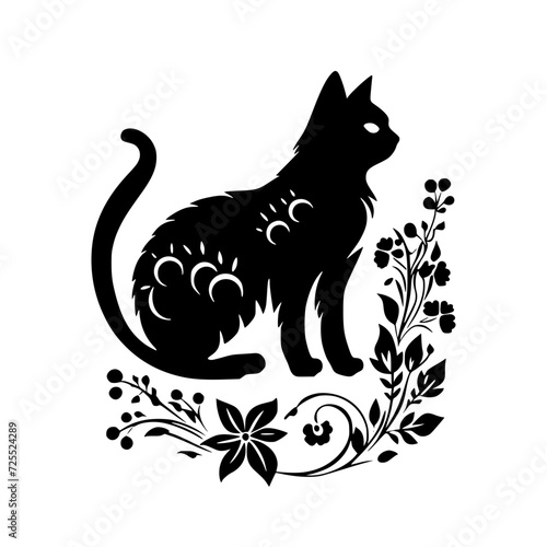 cat svg, cat floral svg, car lover svg, animal svg bundle, domestic pet svg, cat mom svg, cat bundle svg, cat mama svg, cat printable svg, flower svg, plant svg, floral svg, silhouette cat, cat, anima