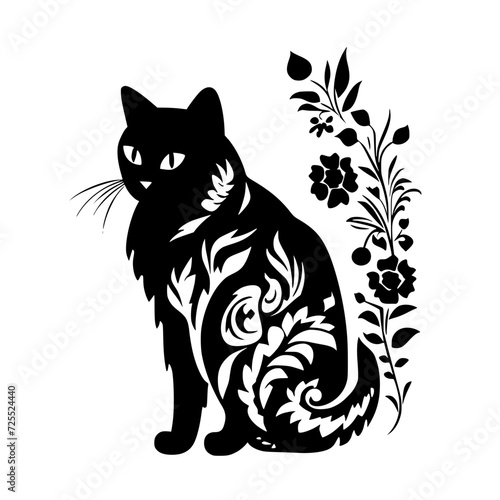 cat svg, cat floral svg, car lover svg, animal svg bundle, domestic pet svg, cat mom svg, cat bundle svg, cat mama svg, cat printable svg, flower svg, plant svg, floral svg, silhouette cat, cat, anima