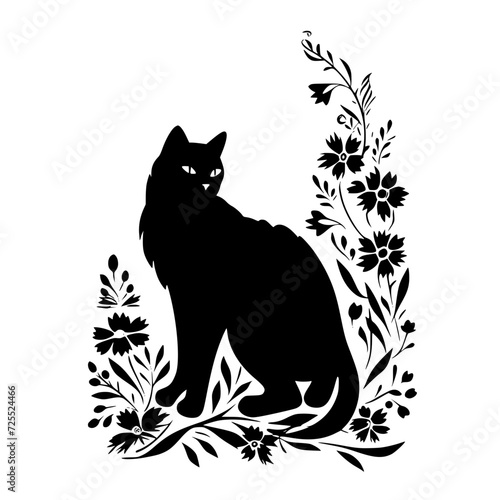 cat svg, cat floral svg, car lover svg, animal svg bundle, domestic pet svg, cat mom svg, cat bundle svg, cat mama svg, cat printable svg, flower svg, plant svg, floral svg, silhouette cat, cat, anima