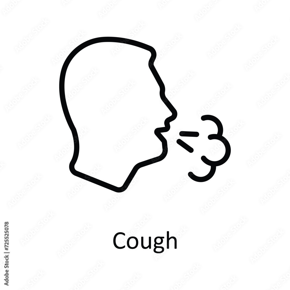 Cough vector outline icon style illustration. EPS 10 File Cough vector outline icon style illustration. EPS 10 File