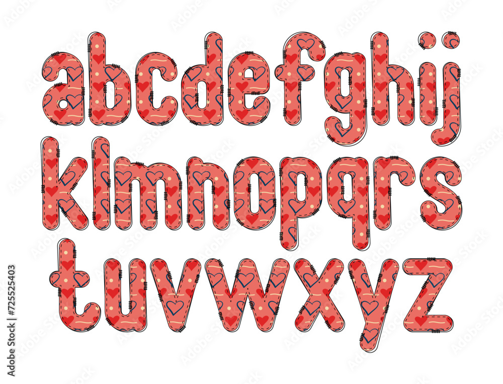 Versatile Collection of Red Romance Alphabet Letters for Various Uses