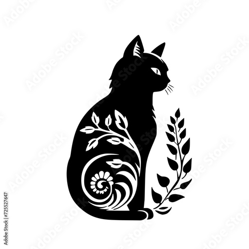 cat svg, cat floral svg, car lover svg, animal svg bundle, domestic pet svg, cat mom svg, cat bundle svg, cat mama svg, cat printable svg, flower svg, plant svg, floral svg, silhouette cat, cat, anima