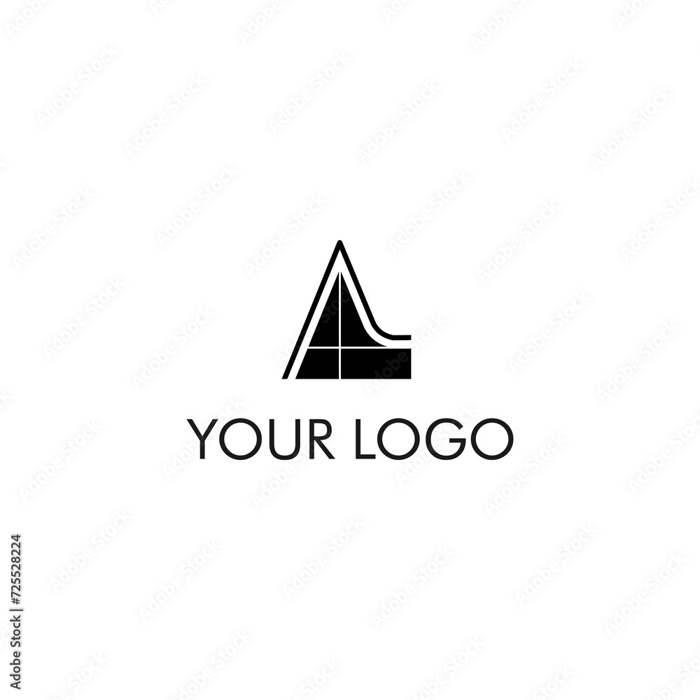The letter A monogram logo concept has lines like a house architect, minimalist, suitable for personal brand logos or architects The letter A monogram logo concept has lines like a house architect, minimalist, suitable for personal brand logos or architects