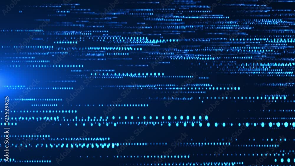 Abstract blue digital background. Visualization of big data particle flow or network connection. 4K animation, seamless loop, computer technology concept. Abstract blue digital background. Visualization of big data particle flow or network connection. 4K animation, seamless loop, computer technology concept.