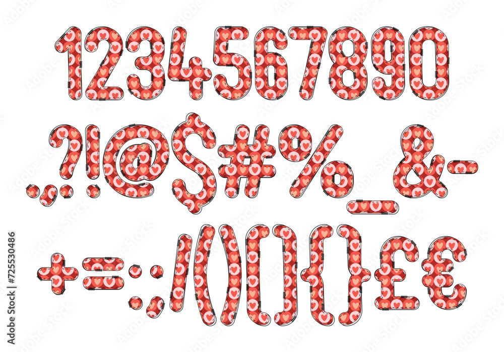 Versatile Collection of Love You Numbers and Punctuation for Various Uses Versatile Collection of Love You Numbers and Punctuation for Various Uses