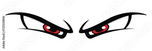 angry look (Bad eyes) Danger red eyes set isolated on white background for mystery design, such logo. Jpeg version also available in gallery 19 photo