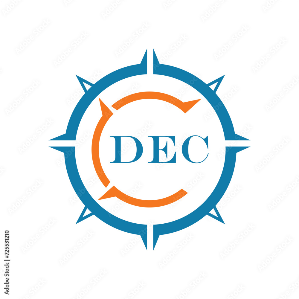 DEC letter design. DEC letter technology logo design on white background. DEC Monogram logo design for entrepreneur and business