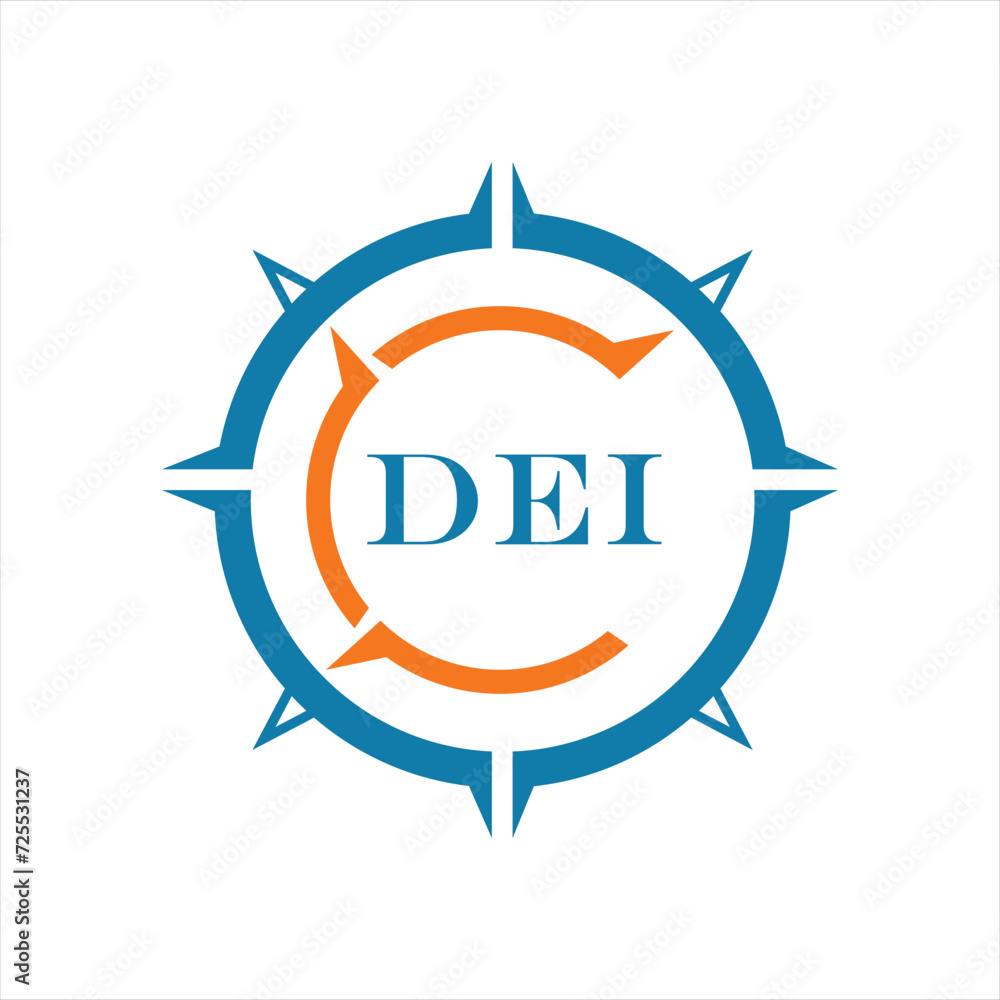 DEI letter design. DEI letter technology logo design on white background. DEI Monogram logo design for entrepreneur and business
