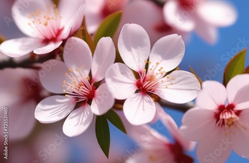 Sakura flowers background.