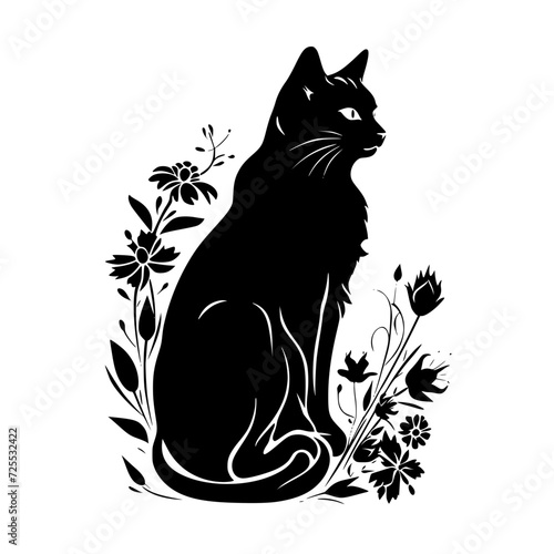 cat svg, cat floral svg, car lover svg, animal svg bundle, domestic pet svg, cat mom svg, cat bundle svg, cat mama svg, cat printable svg, flower svg, plant svg, floral svg, silhouette cat, cat, anima