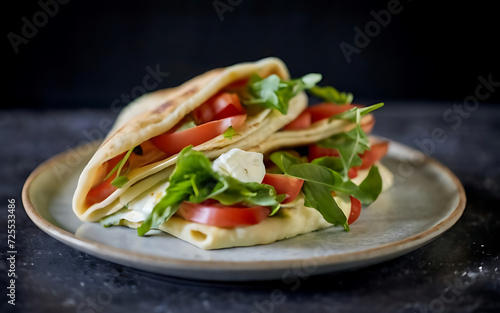 Capture the essence of Piadina in a mouthwatering food photography shot