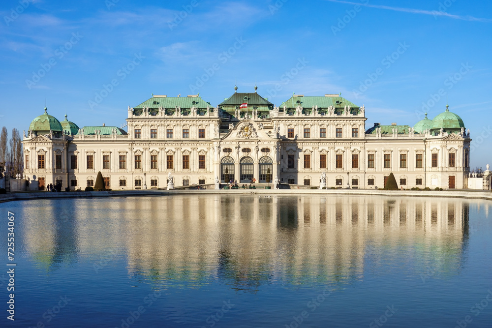 Vienna, Austria. Wien cityscape, Belvedere palace.