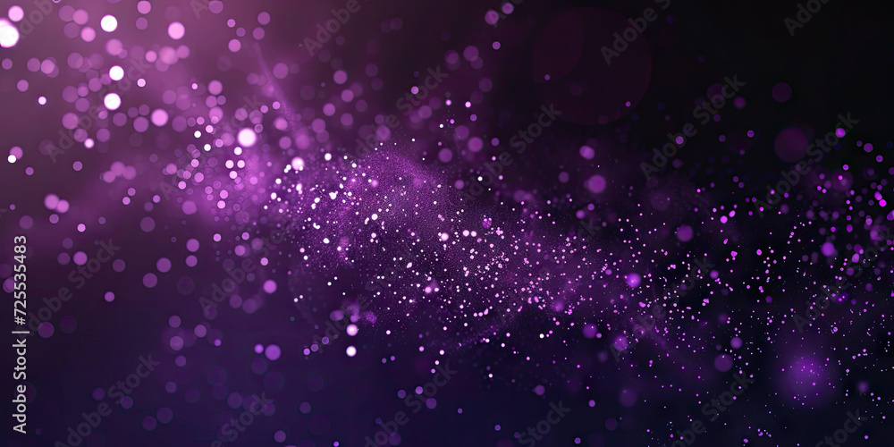 Purple Festive abstract Background, Abstract blurred festive background in purple and white colors with bokeh lights.Happy New Year Celebration Sparkles Banner, space for text	

